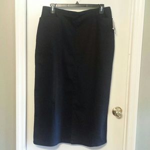 Carolina Blues navy long straight skirt Size 18W